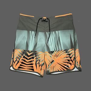 Oakley Tropical Performance Fit Geometric Multicolor Mens Boardshort Size 34 EUC